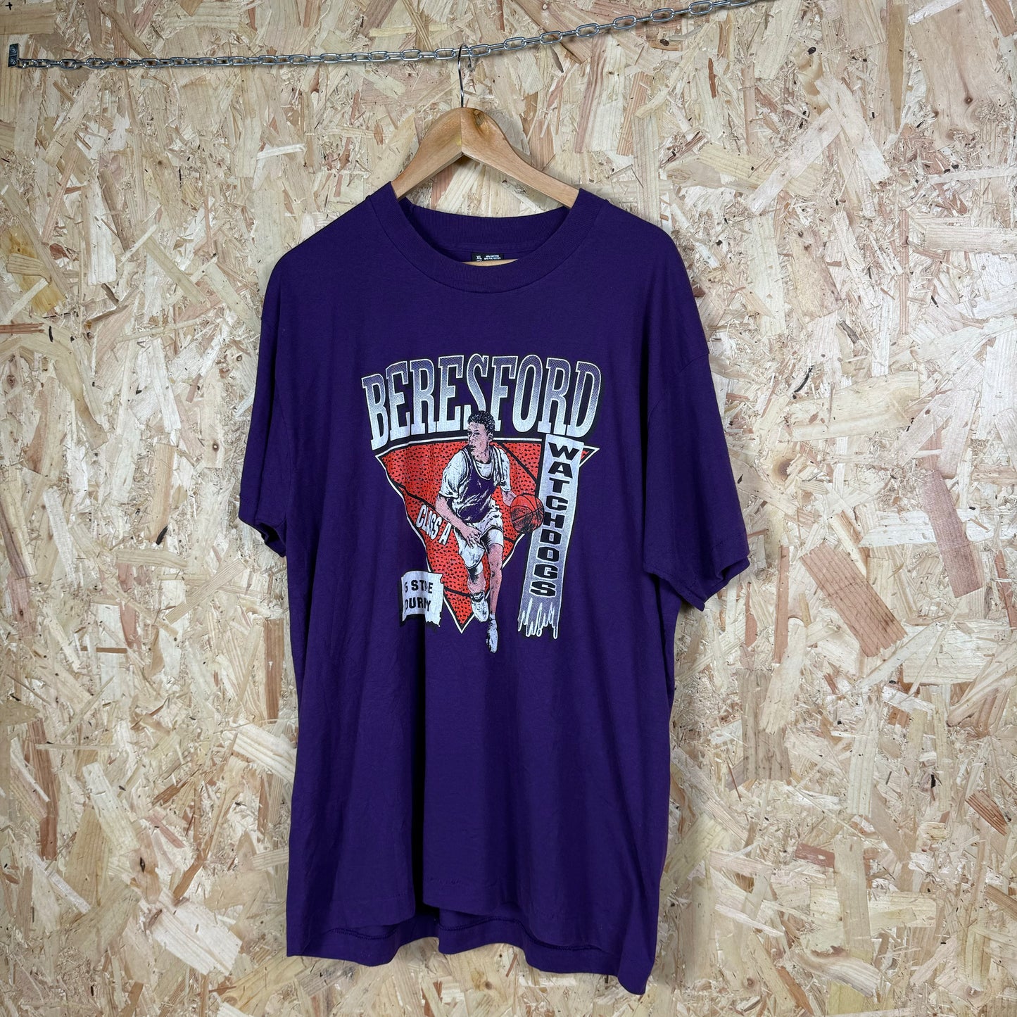 Beresford watchdogs basketball graphic T shirt Purple XL