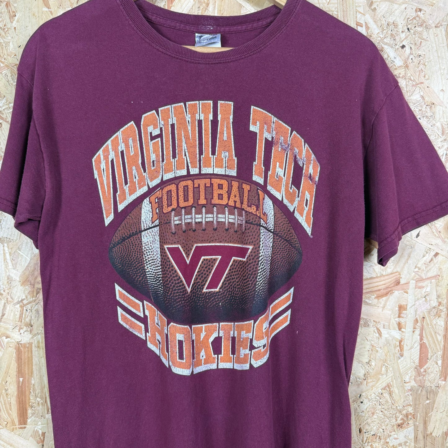 Virginia Tech college Graphic T shirt Red Medium