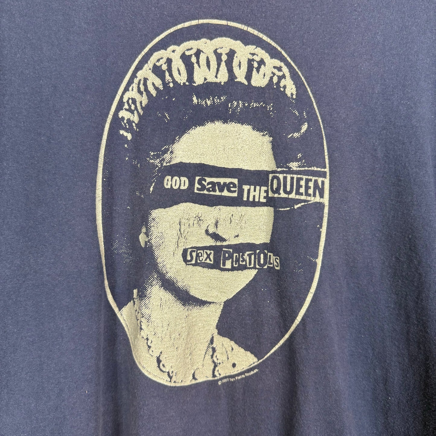 Sex pistols Music T shirt Blue Short sleeve XL