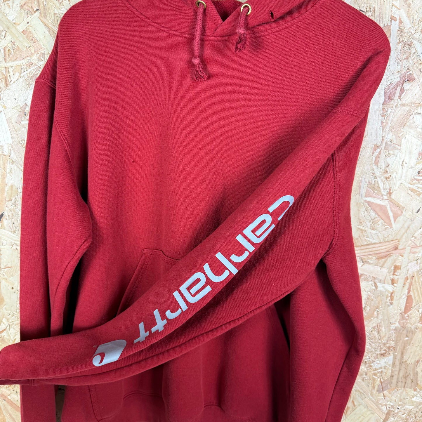 Carhartt Red Pullover Hoodie Large