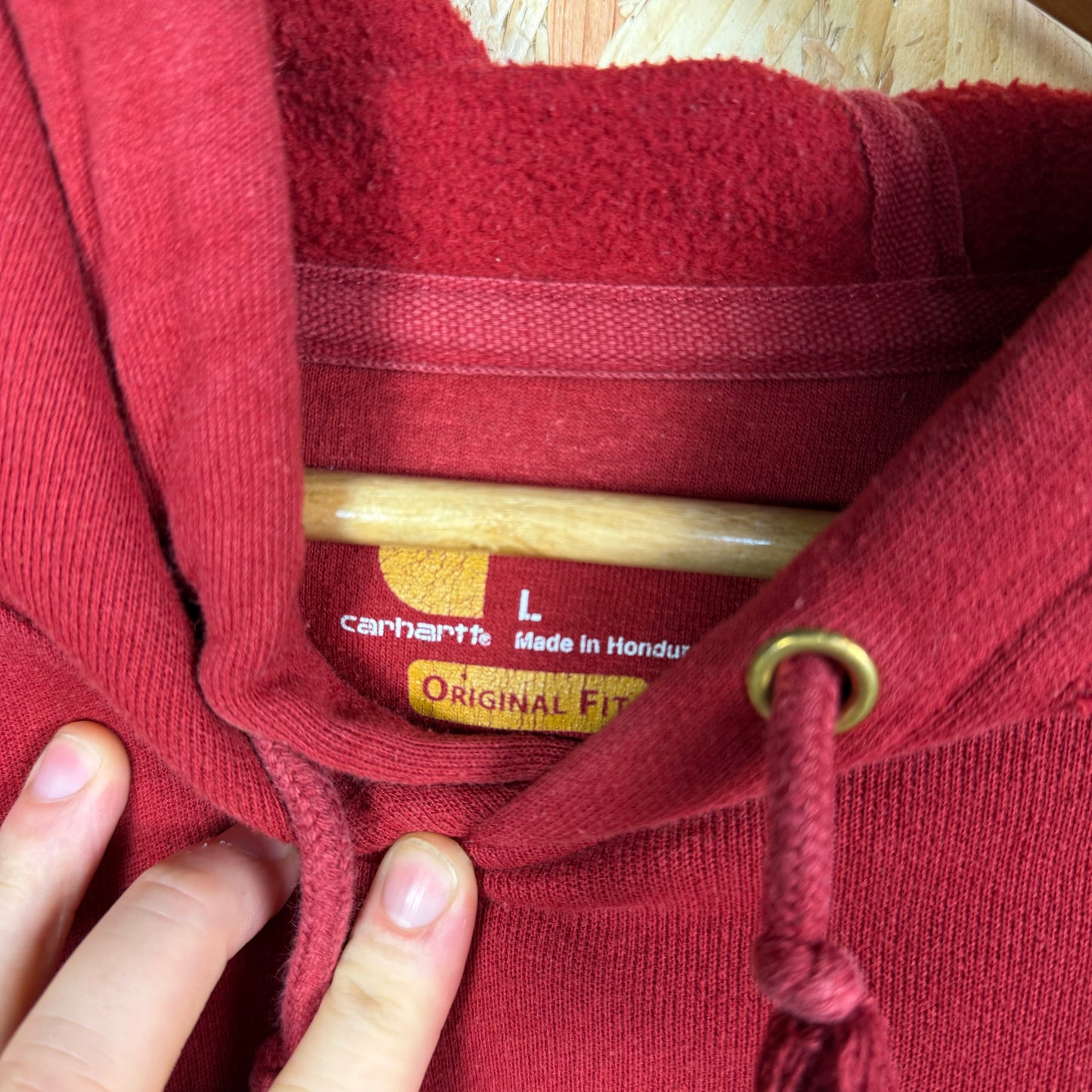 Carhartt Red Pullover Hoodie Large