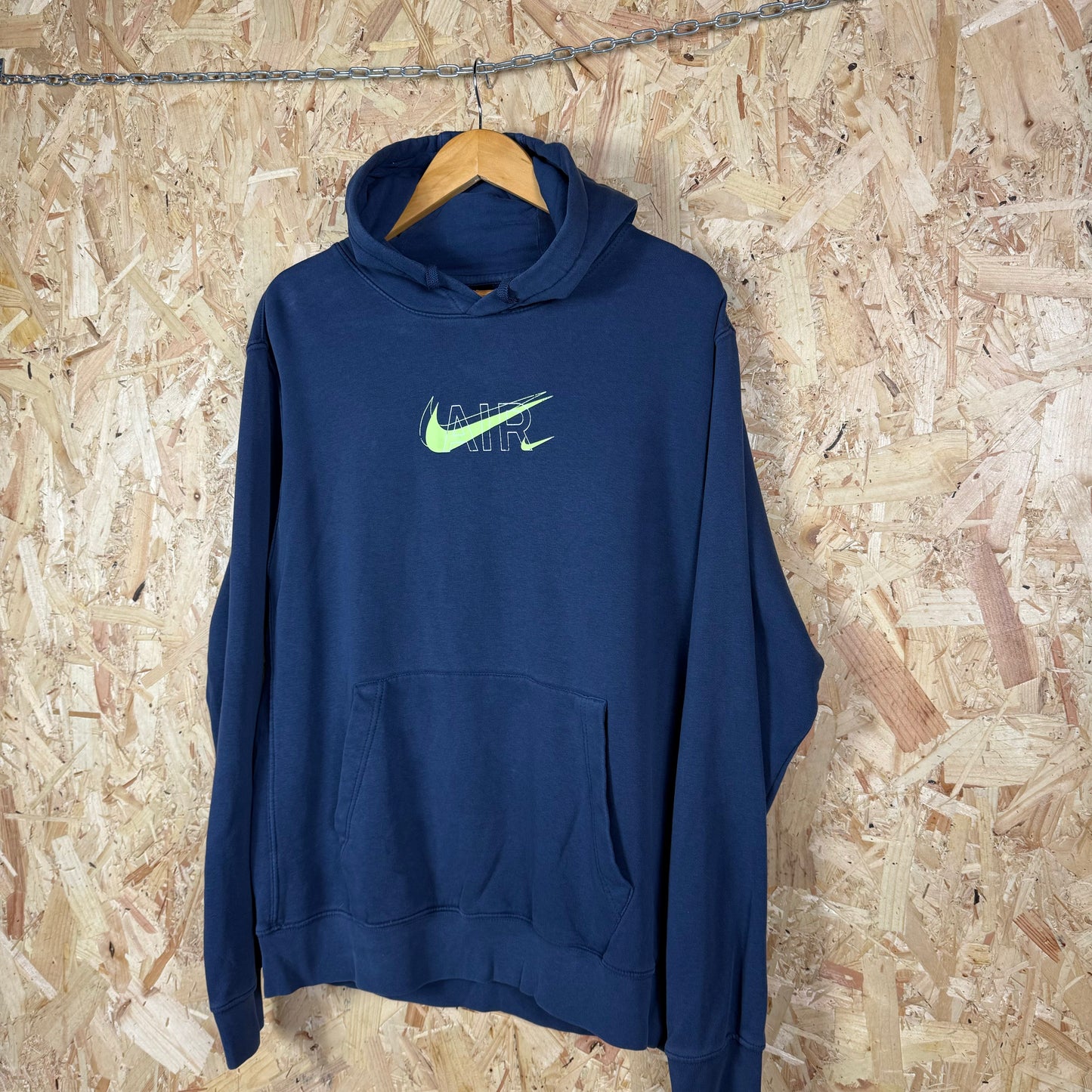 Nike Big logo pullover style hoodie Blue Large