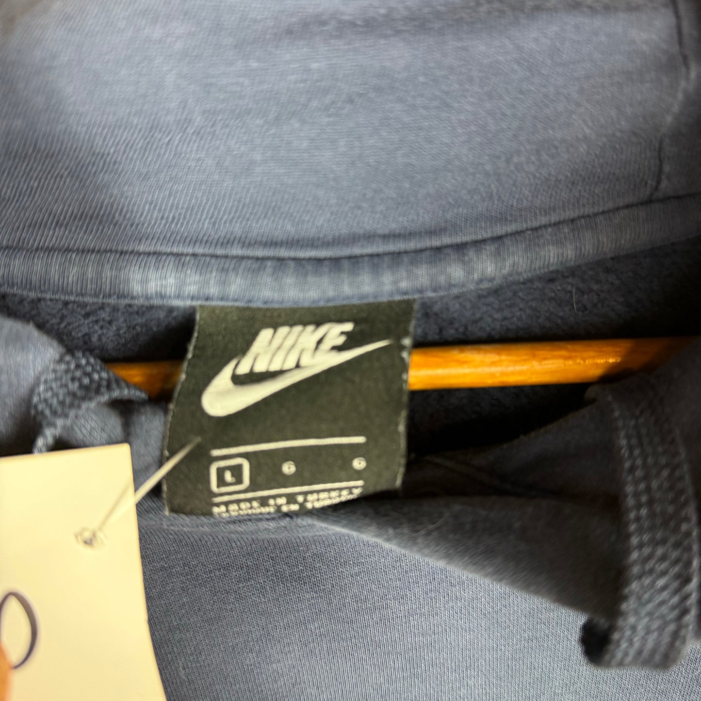 Nike Big logo pullover style hoodie Blue Large