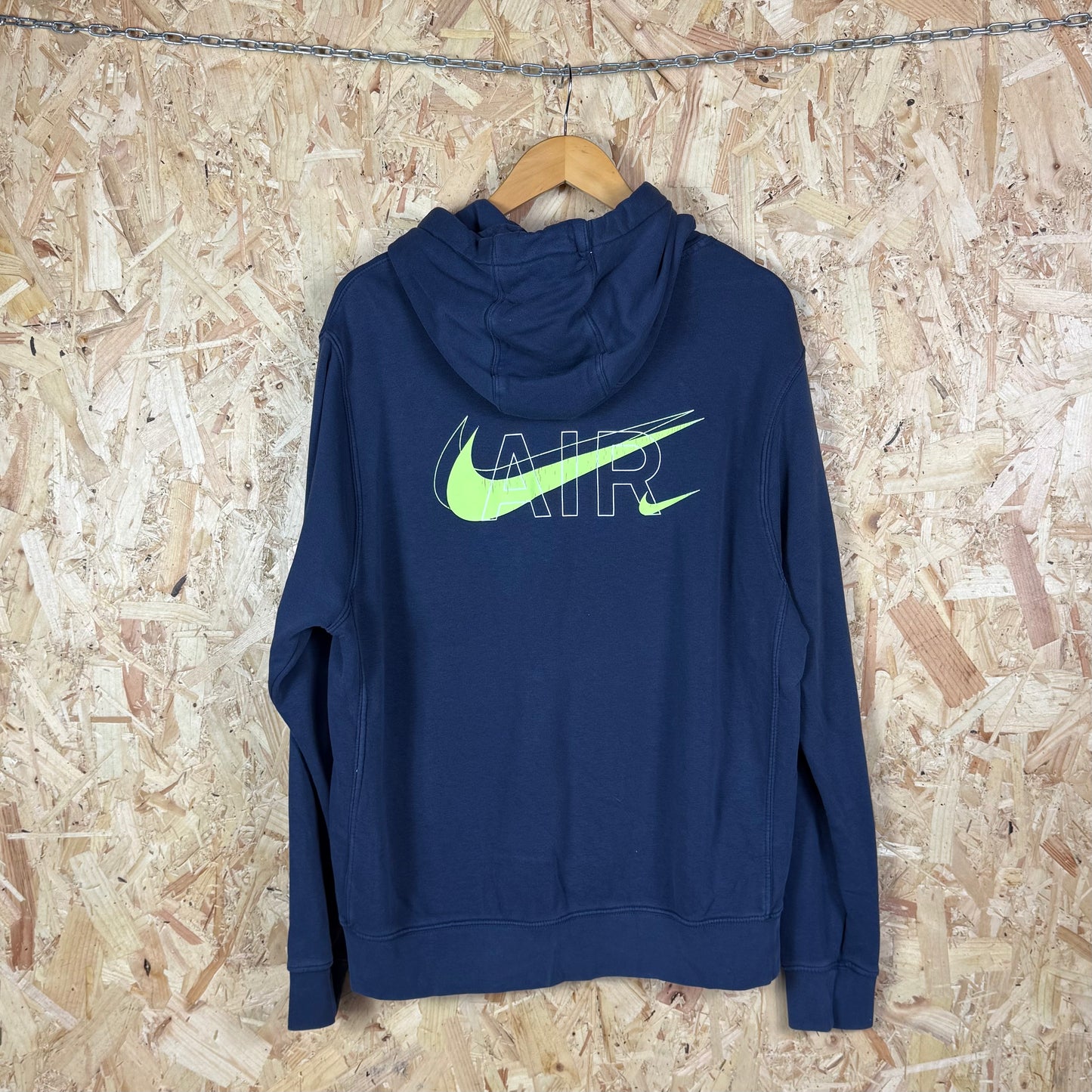 Nike Big logo pullover style hoodie Blue Large
