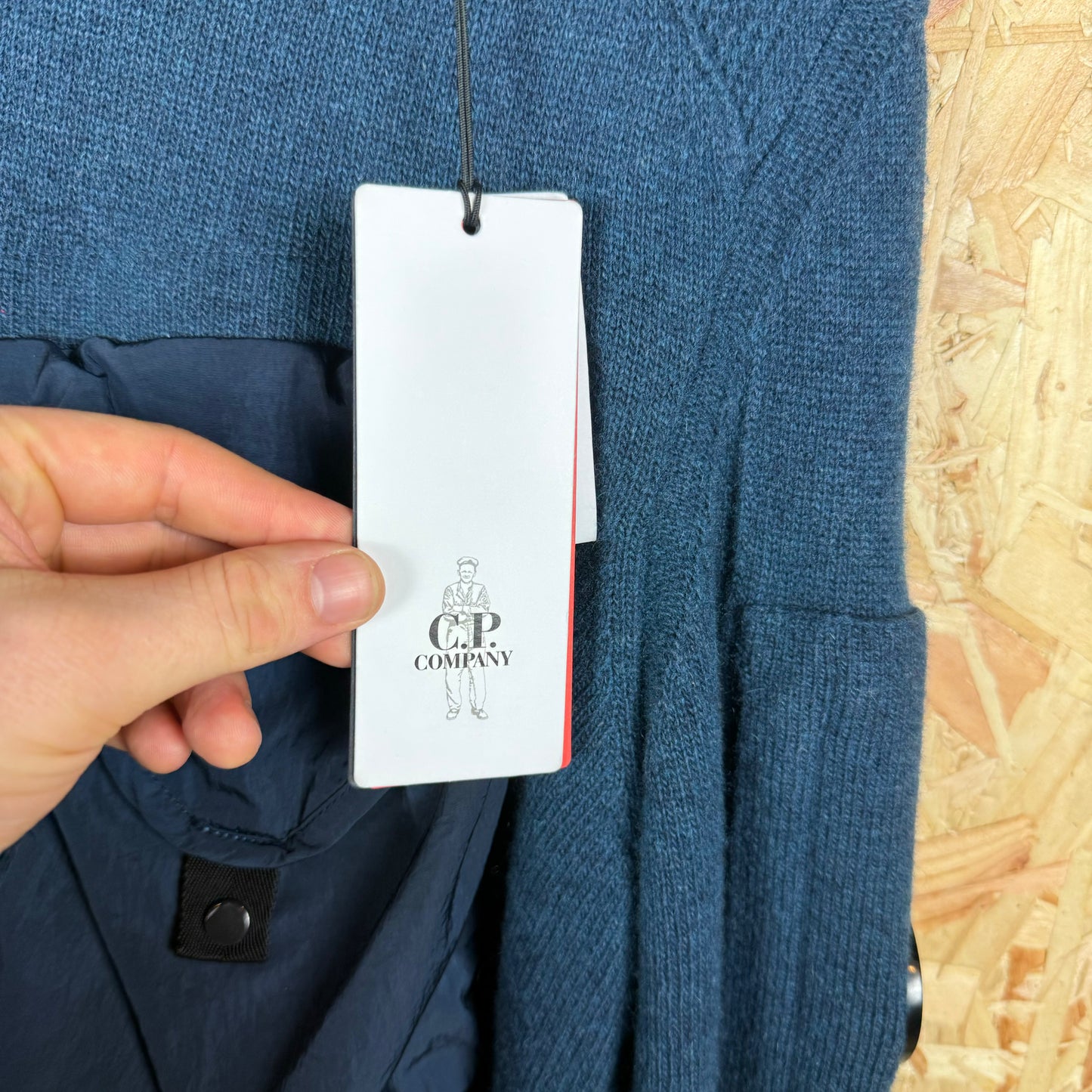 Cp Company Blue knit utility jumper Medium New with tags