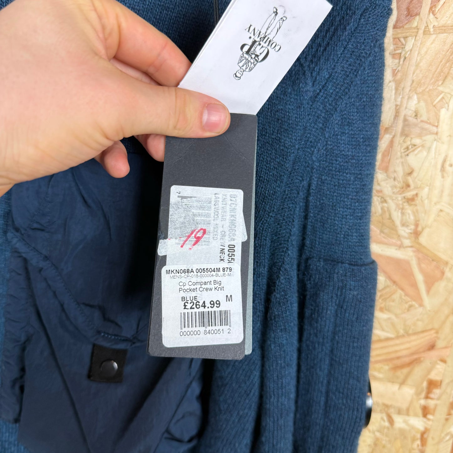 Cp Company Blue knit utility jumper Medium New with tags