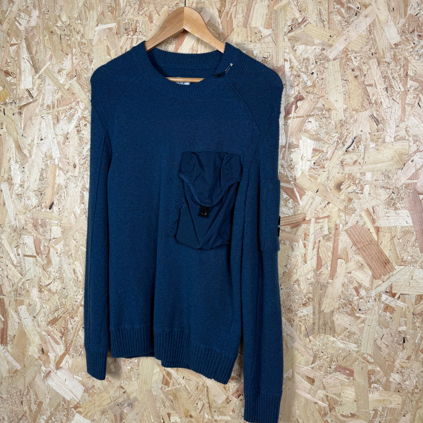 Cp Company Blue knit utility jumper Medium New with tags