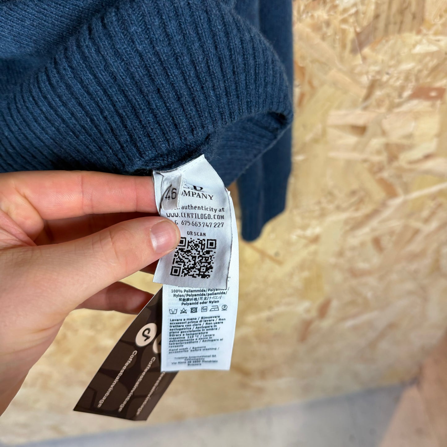 Cp Company Blue knit utility jumper Medium New with tags