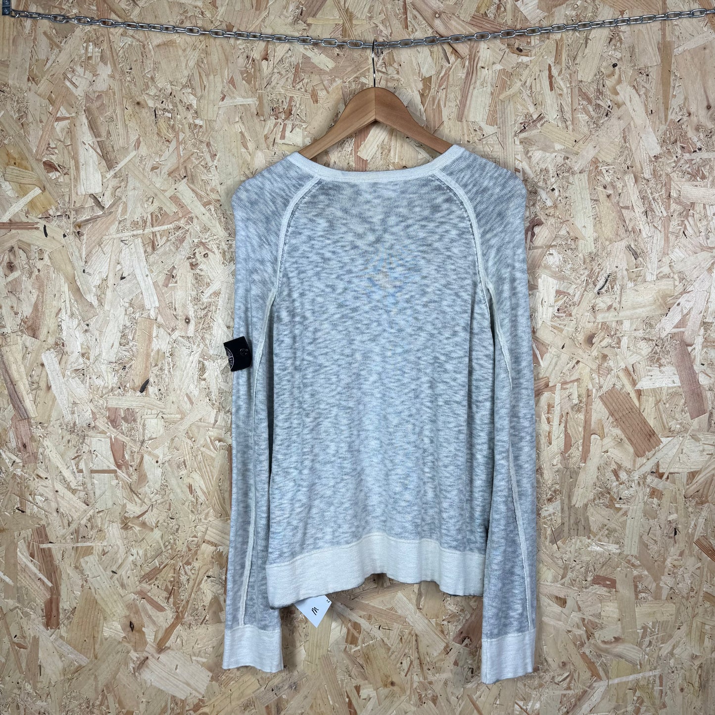 Stone island white dye pullover knit jumper Medium