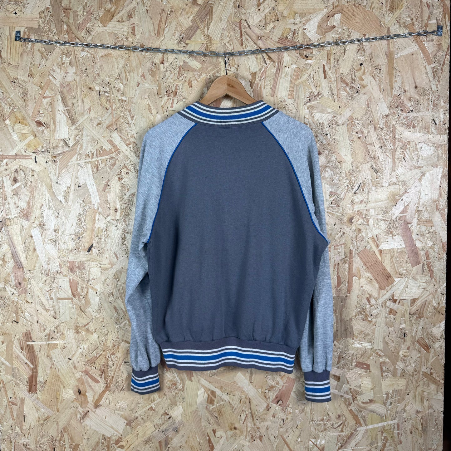 Vintage Nike track jacket grey 80s full zip Large