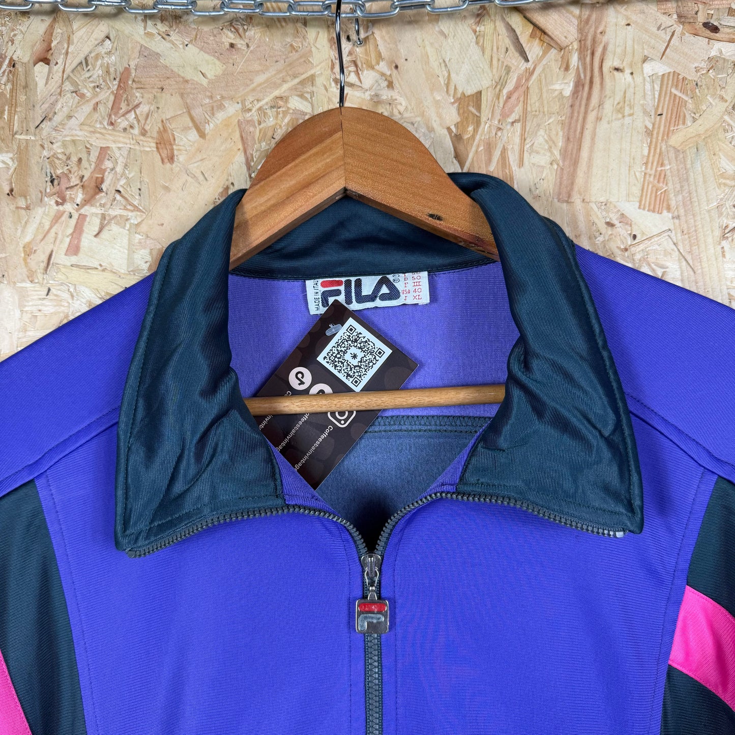 Fila retro track jacket multicolour XL full zip 90s