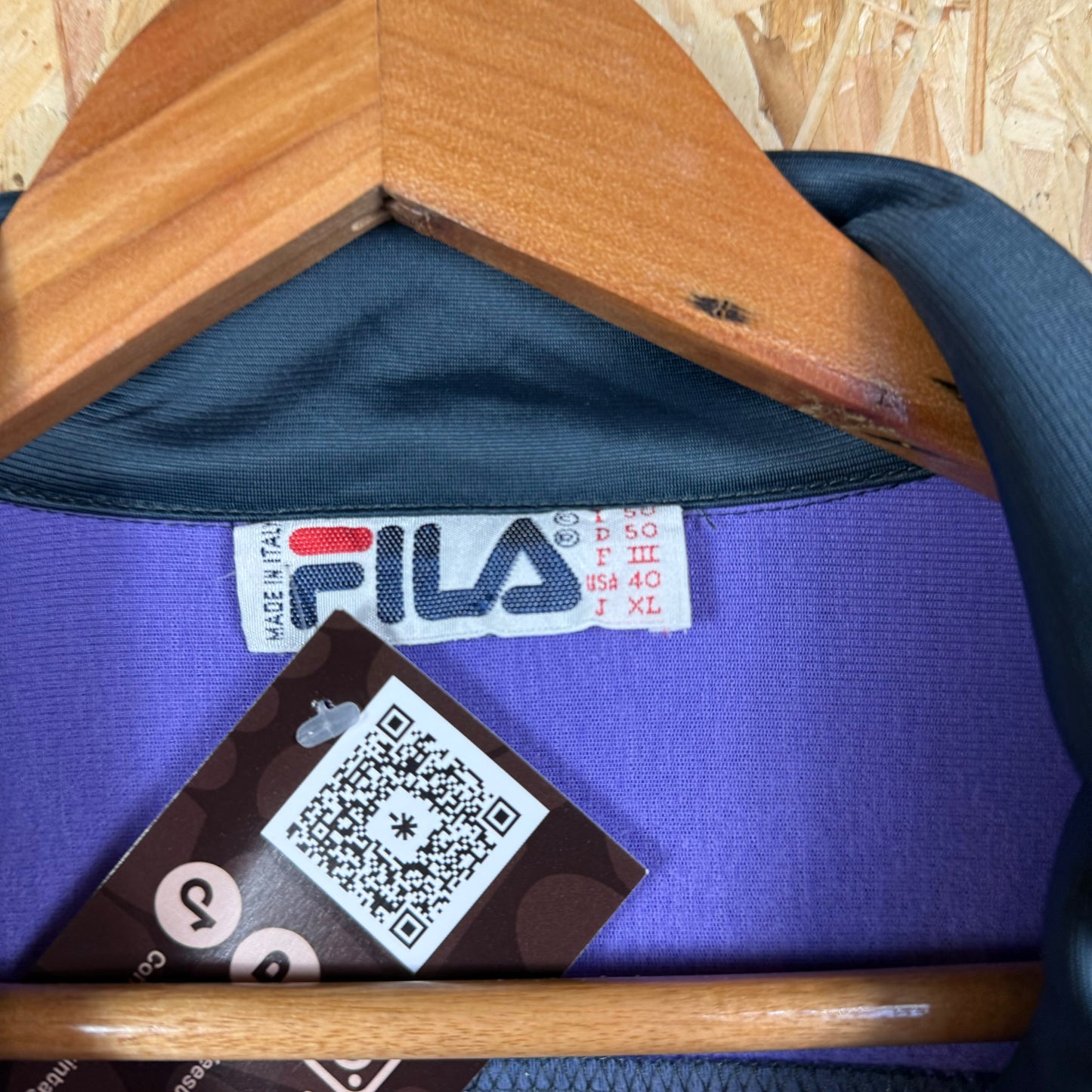 Fila retro track jacket multicolour XL full zip 90s