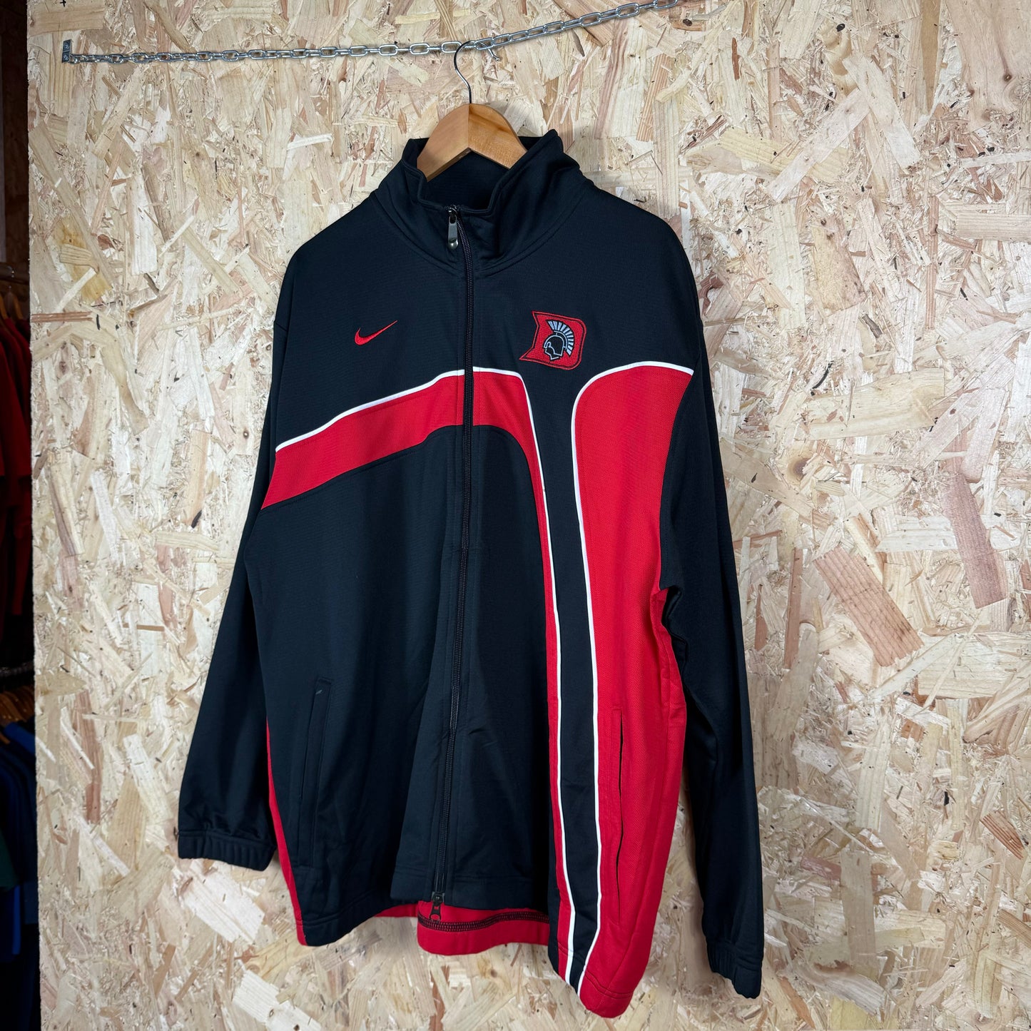 Nike Duke university full zip track jacket Large black red