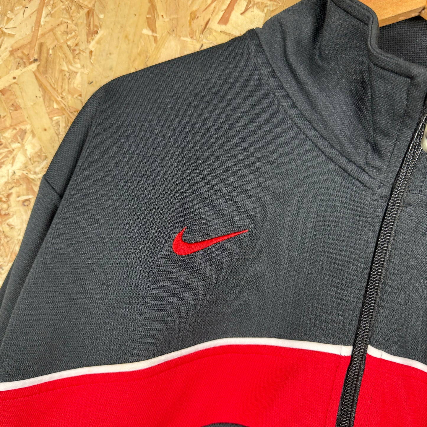 Nike Duke university full zip track jacket Large black red