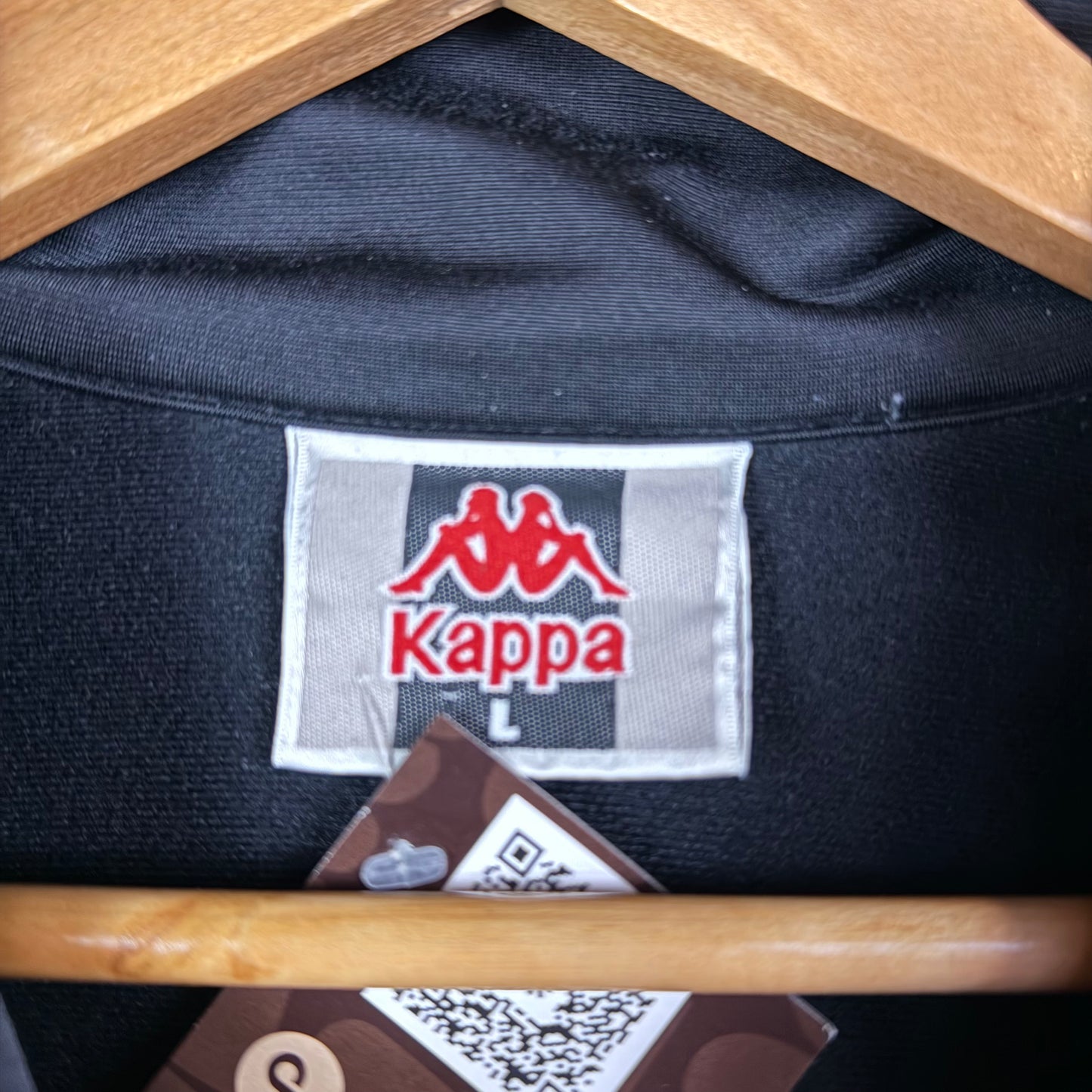 Kappa track jacket black full zip Large 2000s