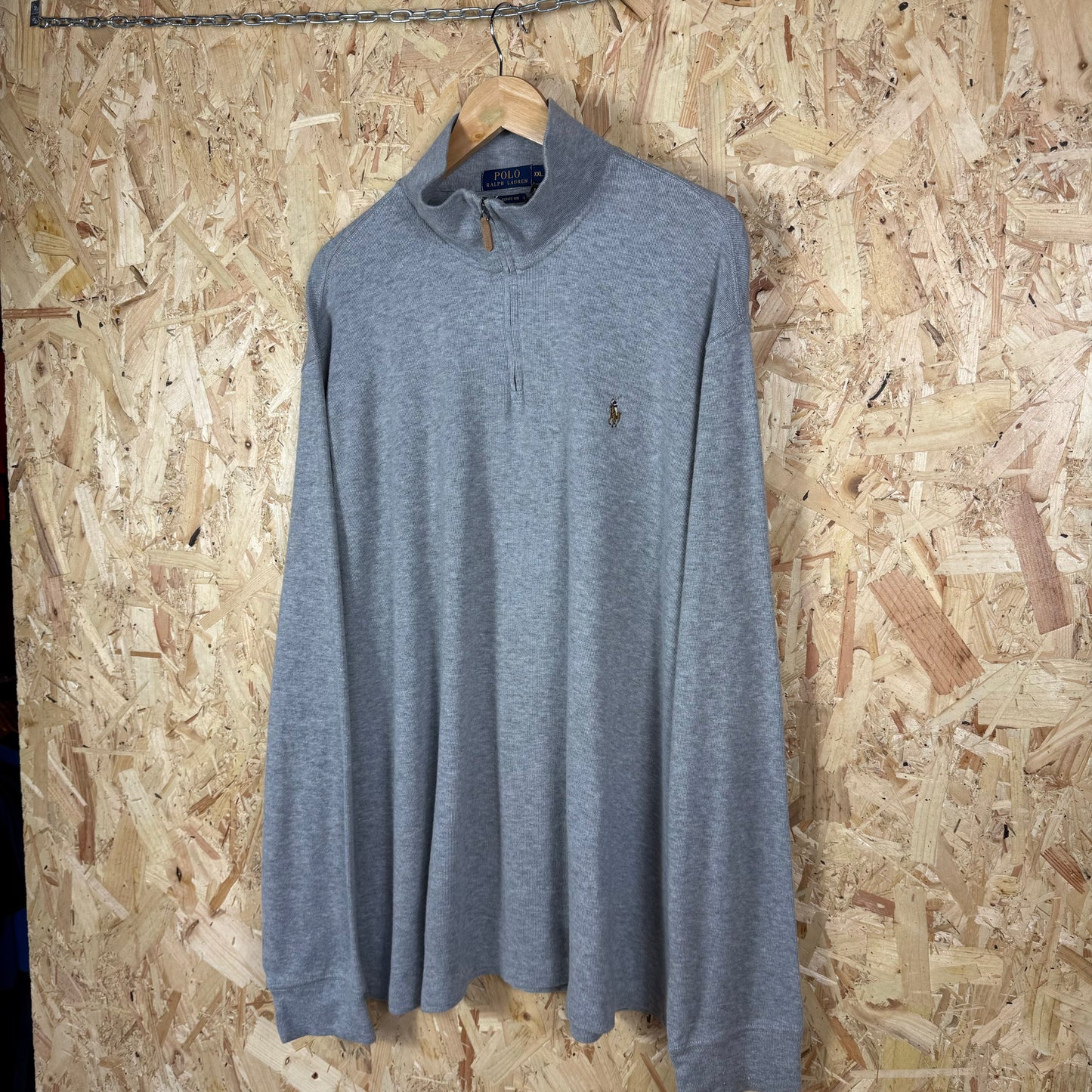 Grey Ralph Lauren quarter zip jumper XXL