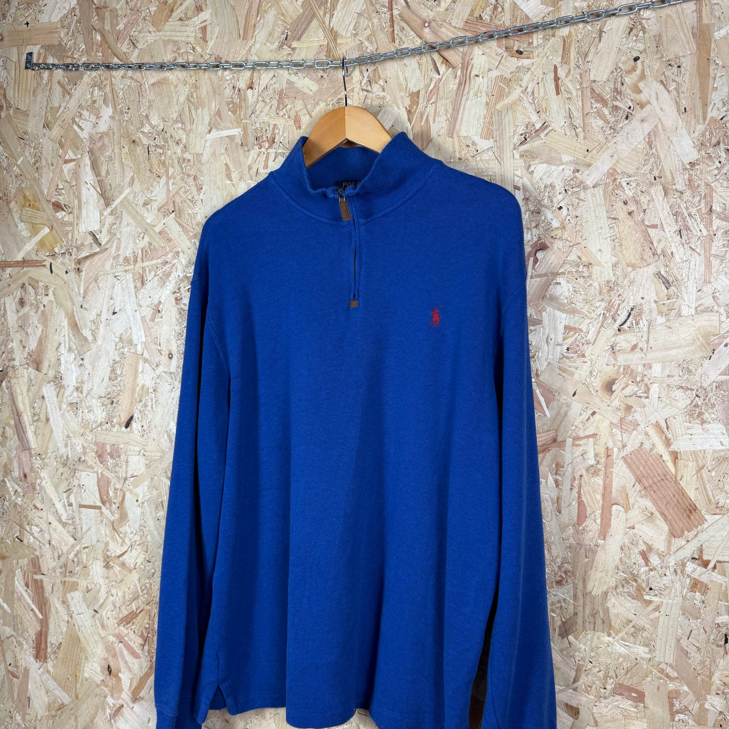 Polo Ralph lauren blue quarter zip jumper XL