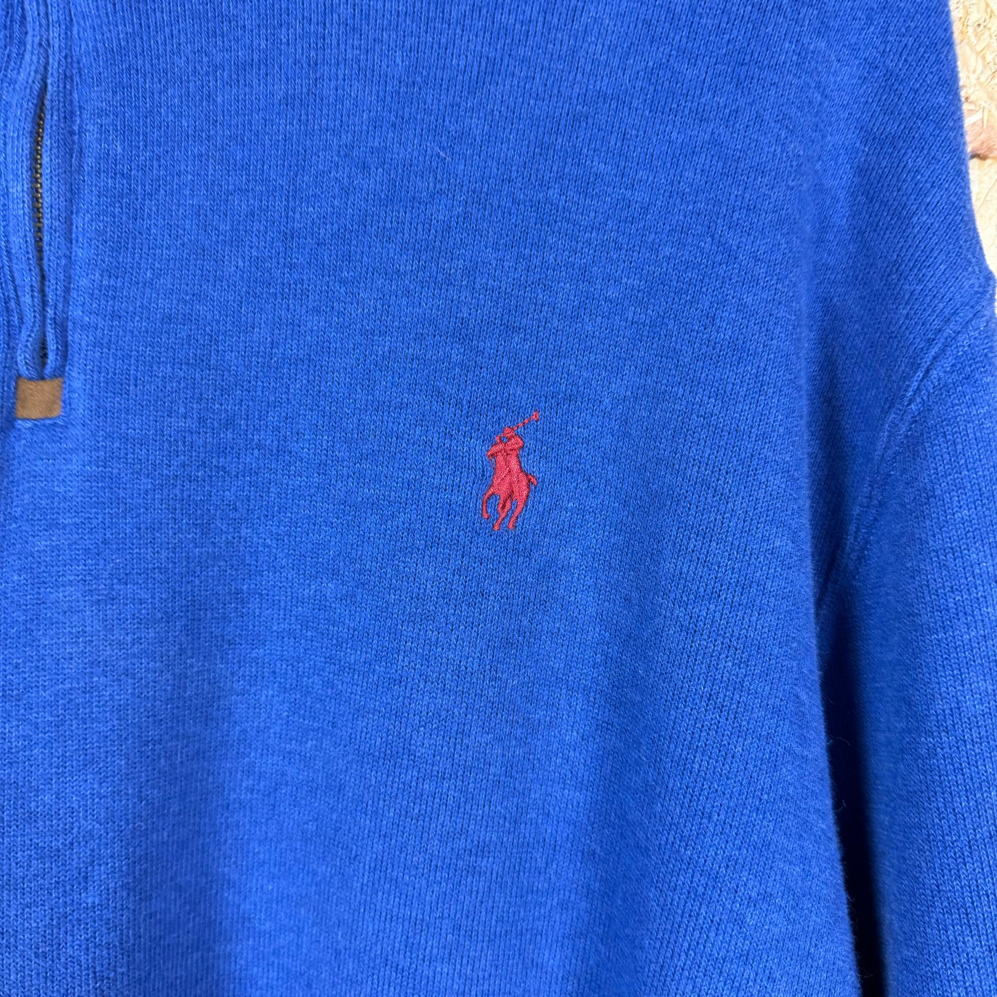 Polo Ralph lauren blue quarter zip jumper XL