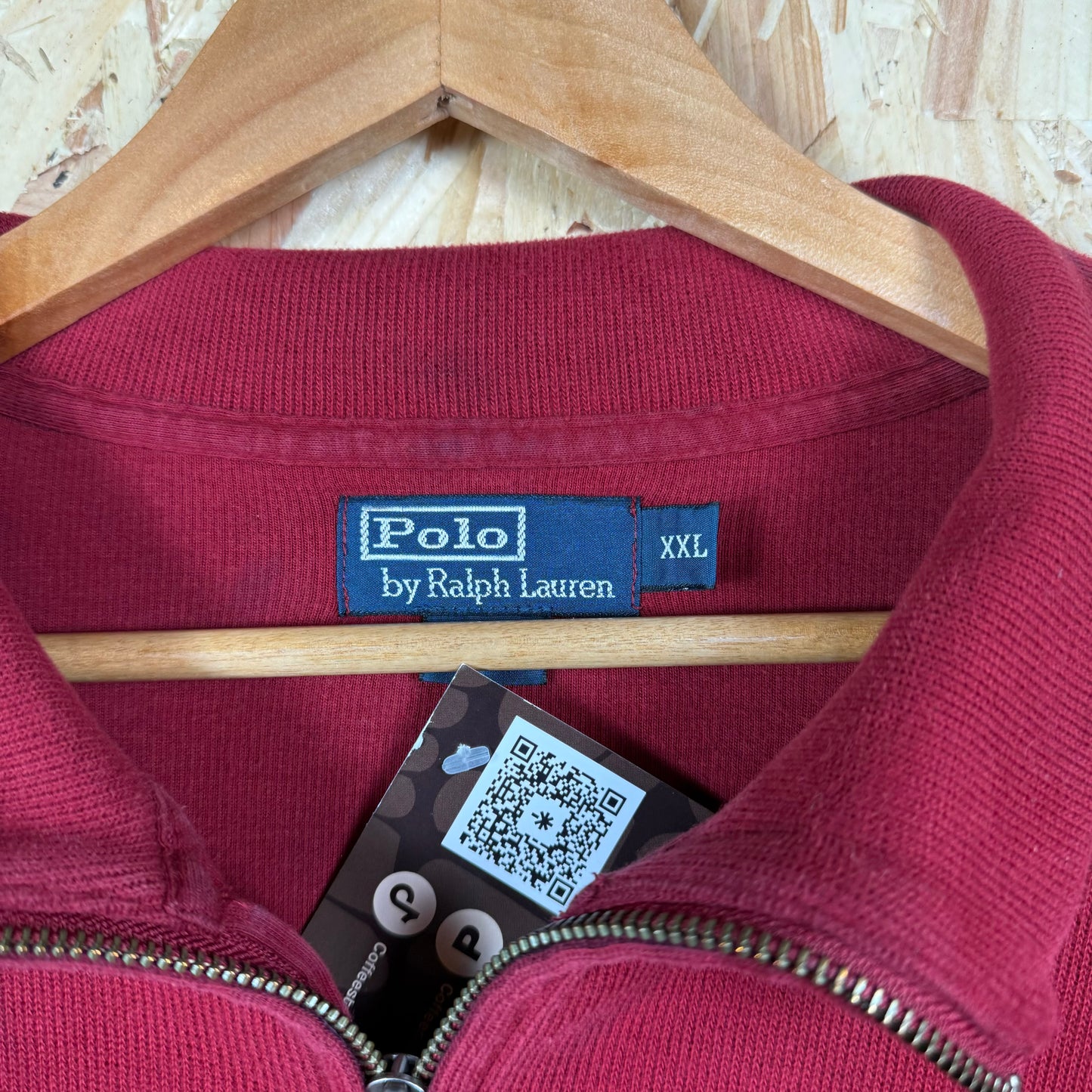 Polo ralph Lauren Dark red quarter zip XXL