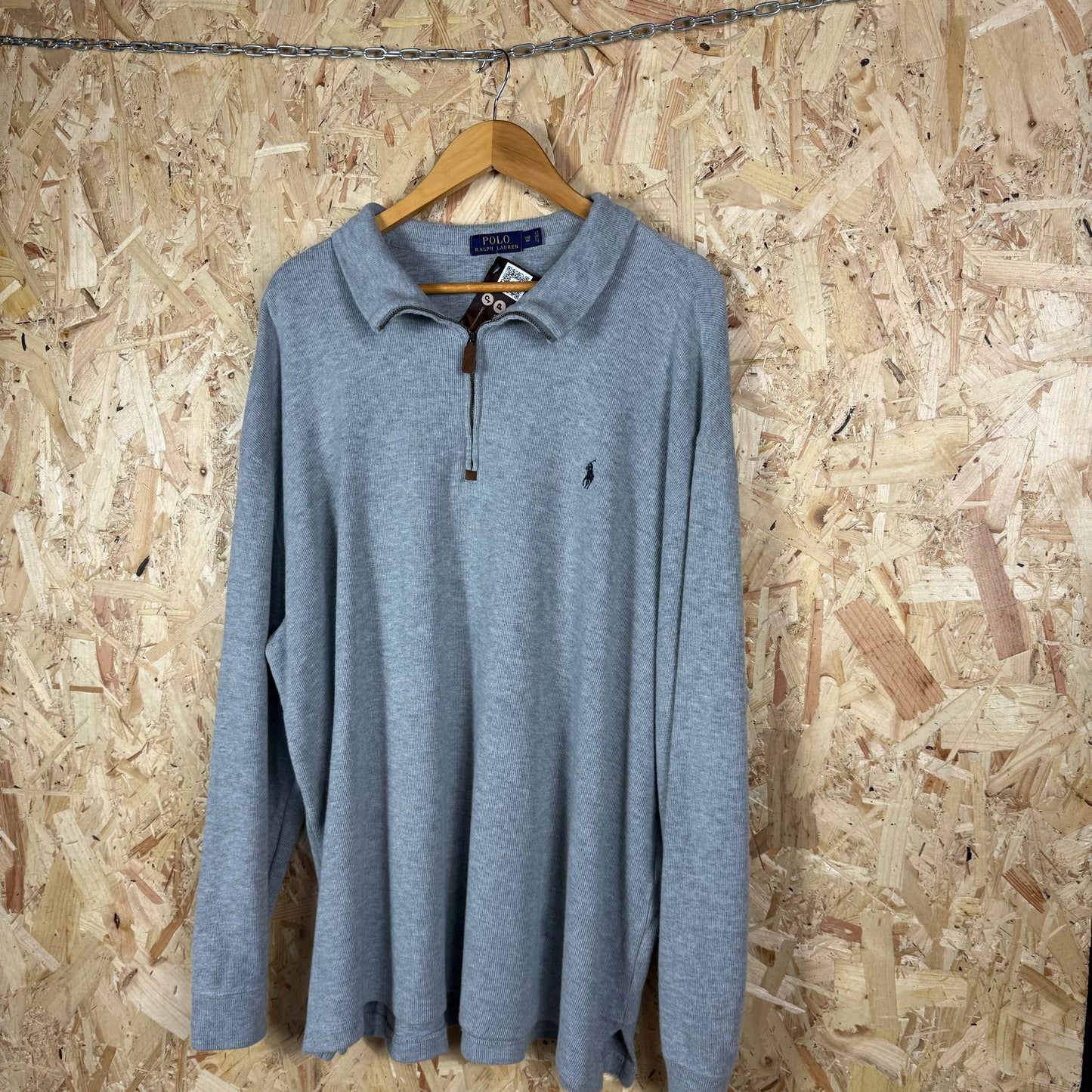 Grey Ralph lauren quarter zip jumper XL (Large)