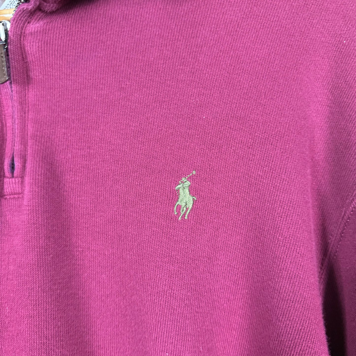 Polo Ralph Lauren quarter zip jumper maroon red XL