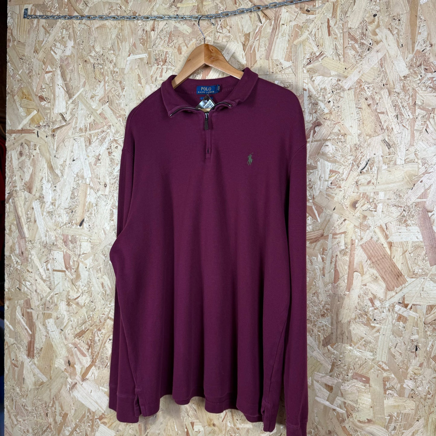 Polo Ralph Lauren quarter zip jumper maroon red XL