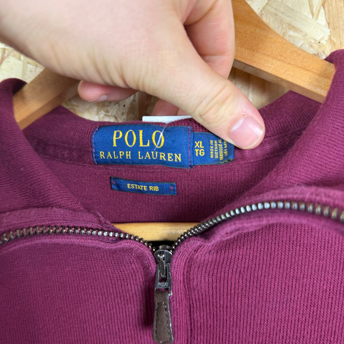 Polo Ralph Lauren quarter zip jumper maroon red XL
