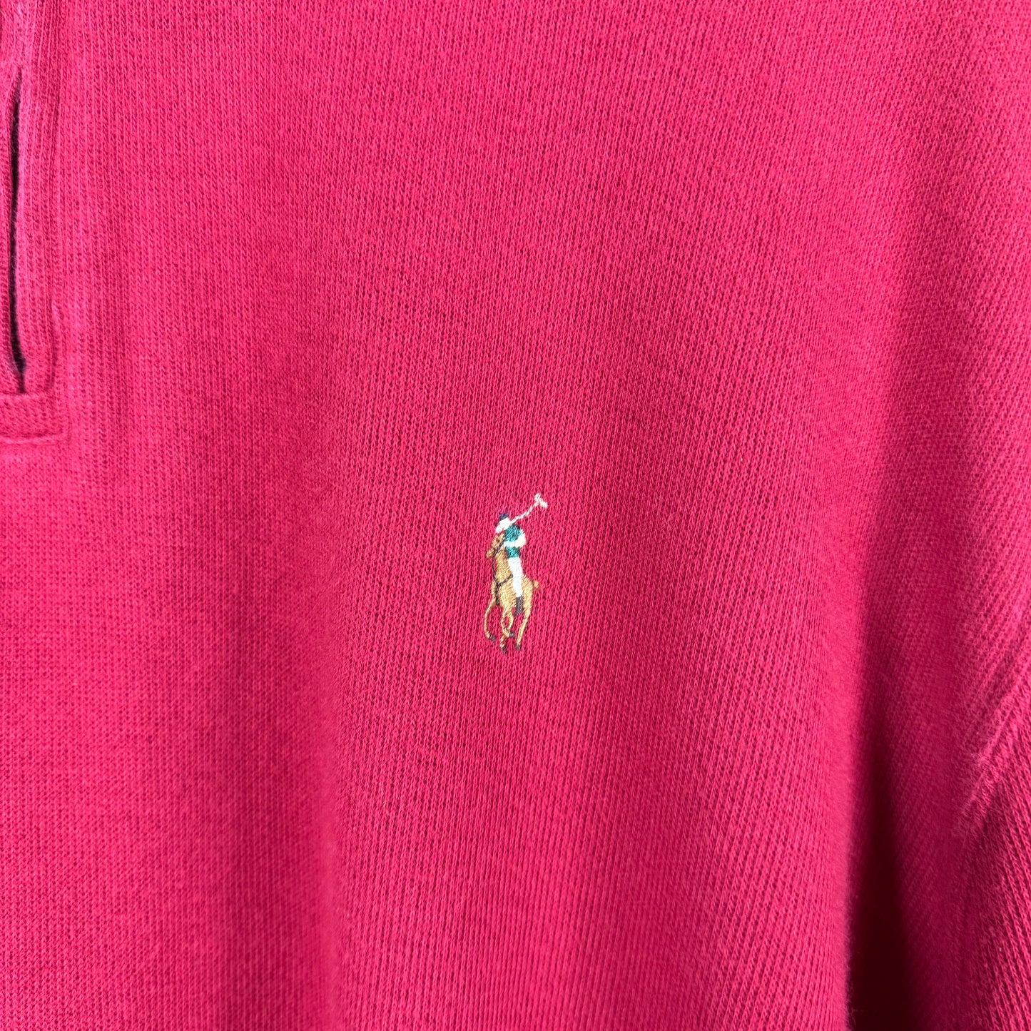 Polo Ralph Lauren red quarter zip jumper XL