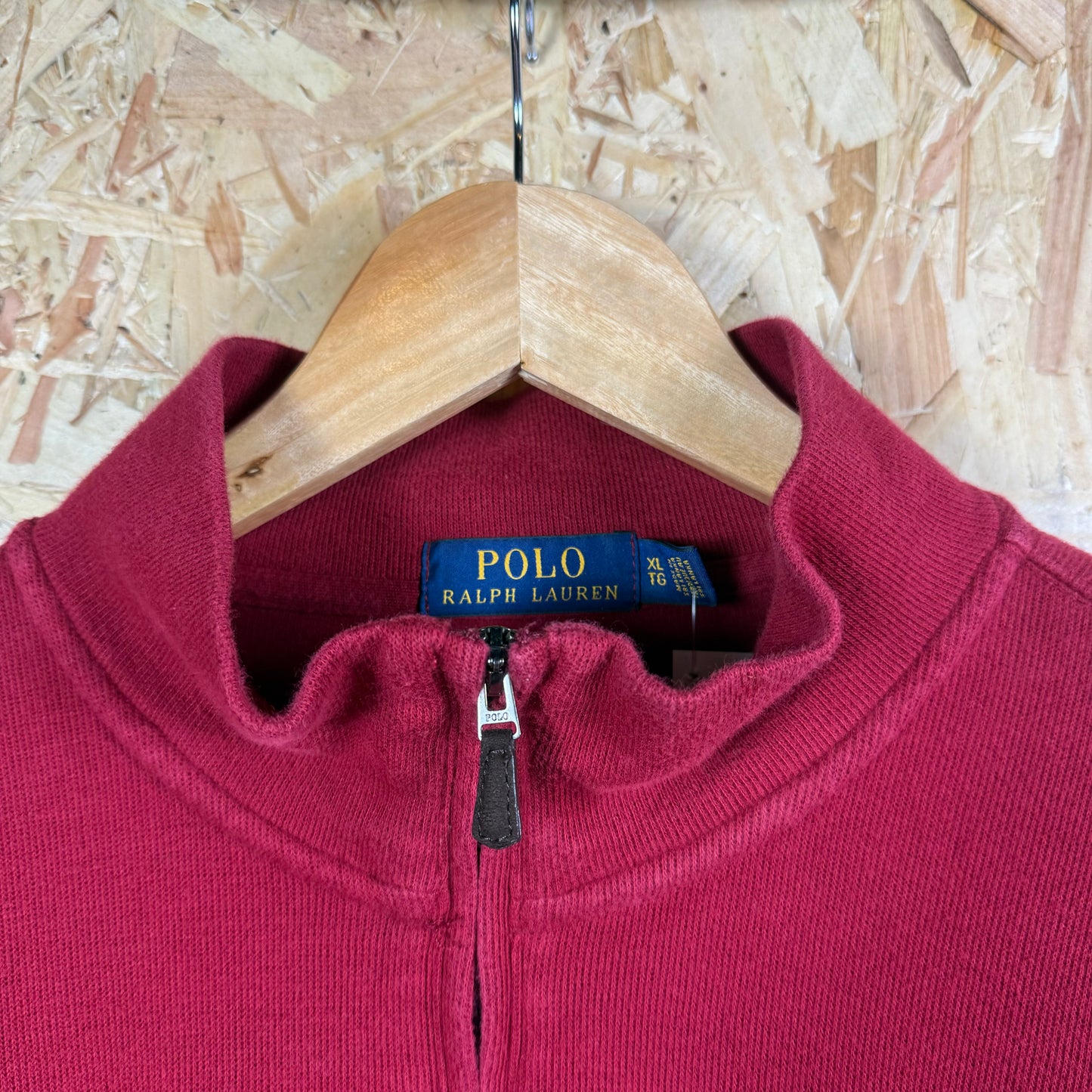 Polo Ralph Lauren red quarter zip jumper XL