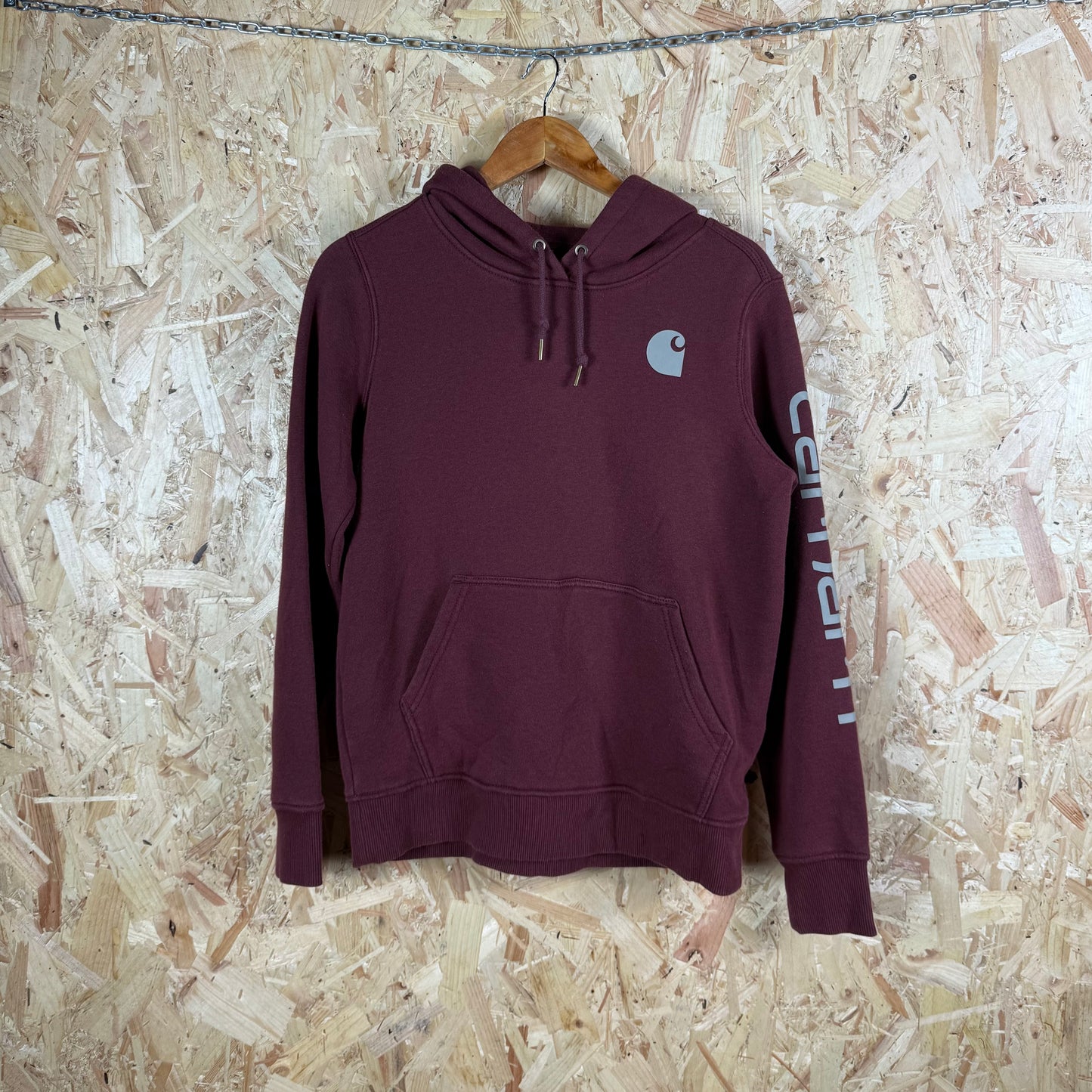 Burgundy carhartt hoodie Small