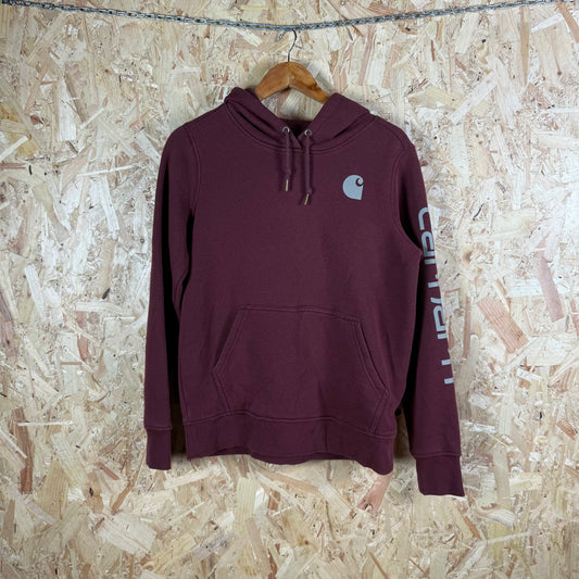 Burgundy carhartt hoodie Small