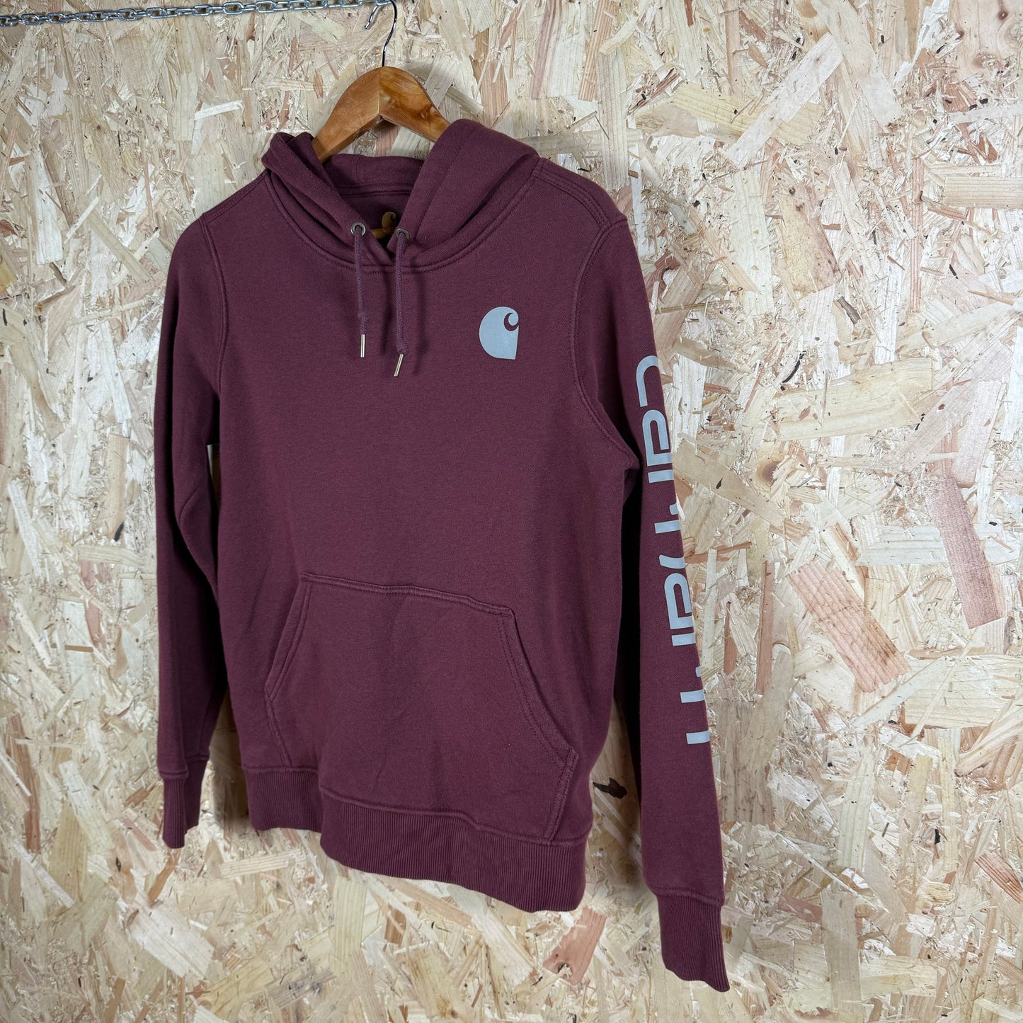 Burgundy carhartt hoodie Small