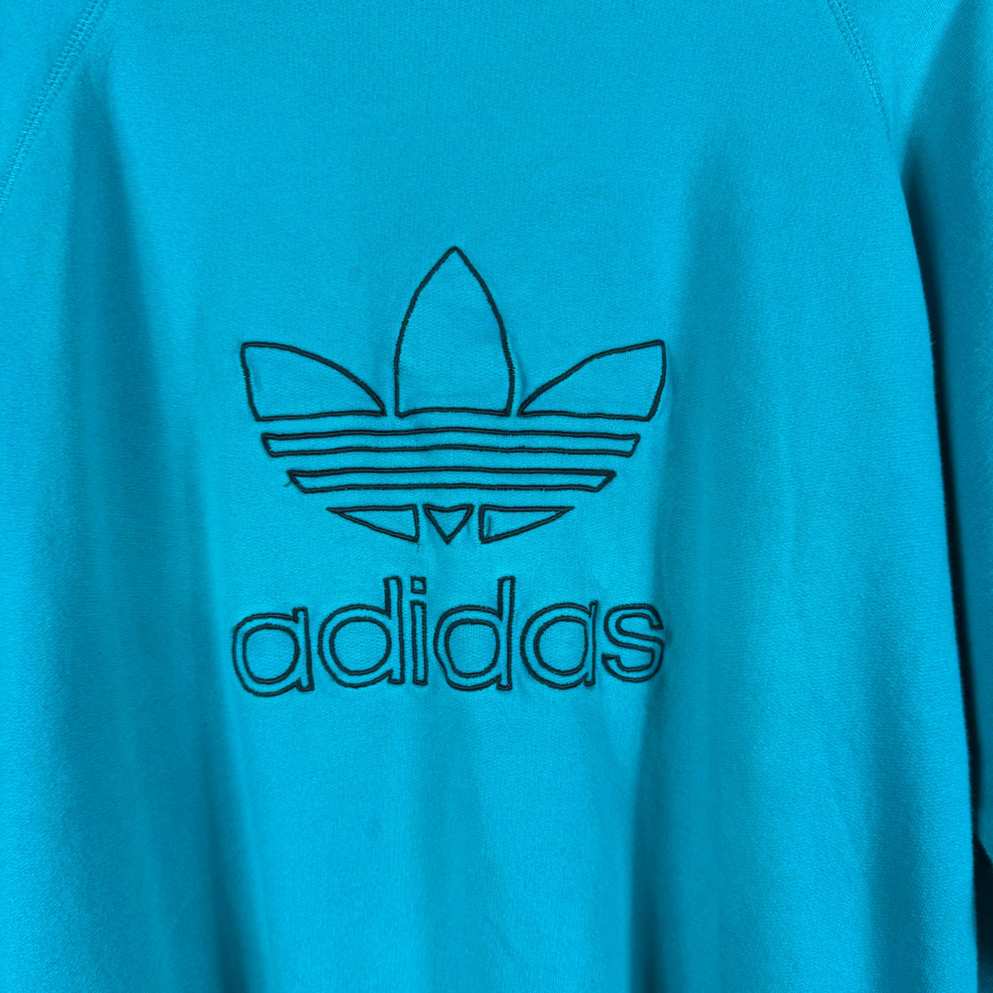 Vintage Green adidas logo sweatshirt Medium 90s