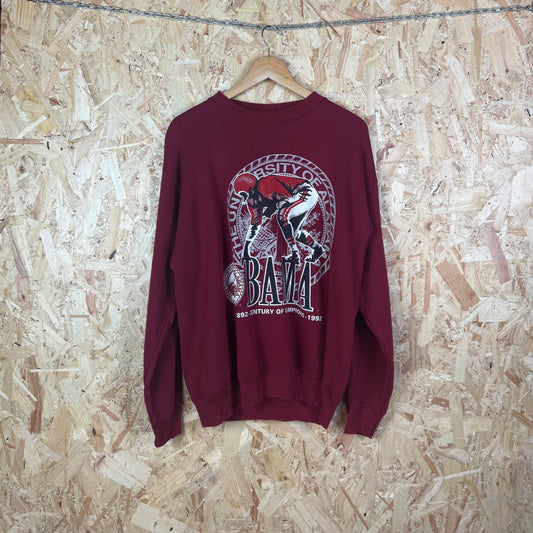 Vintage Bama Sweatshirt Burgundy Large 90s