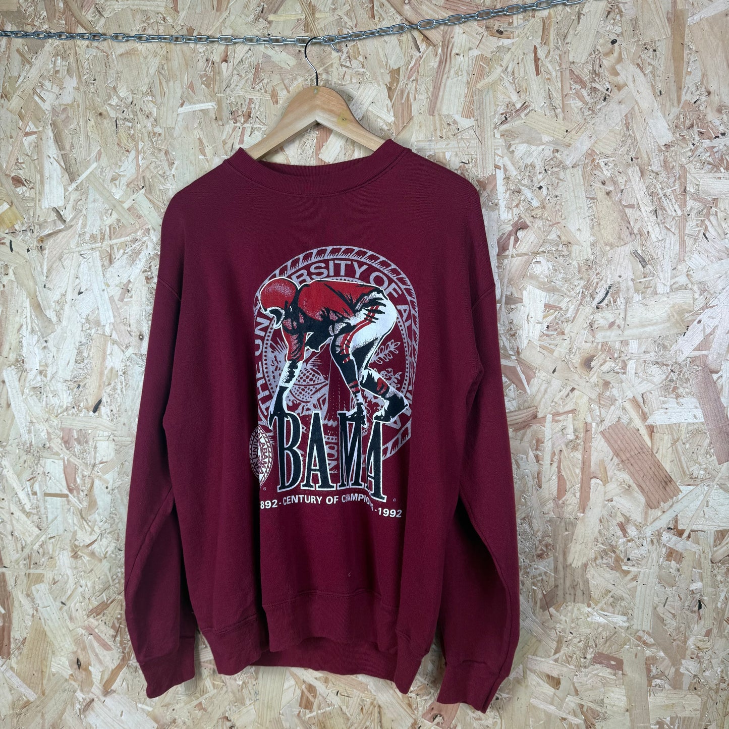 Vintage Bama Sweatshirt Burgundy Large 90s