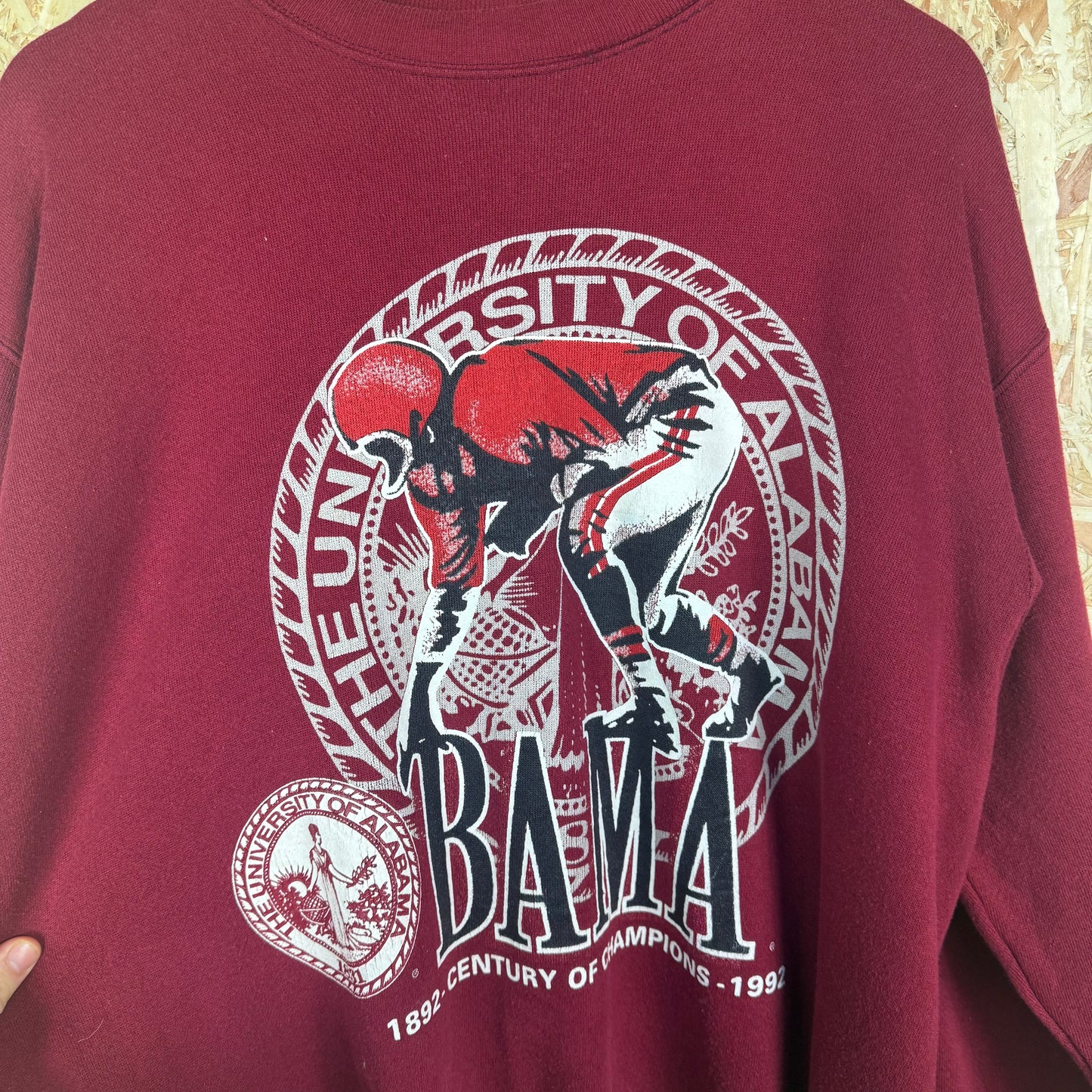 Vintage Bama Sweatshirt Burgundy Large 90s