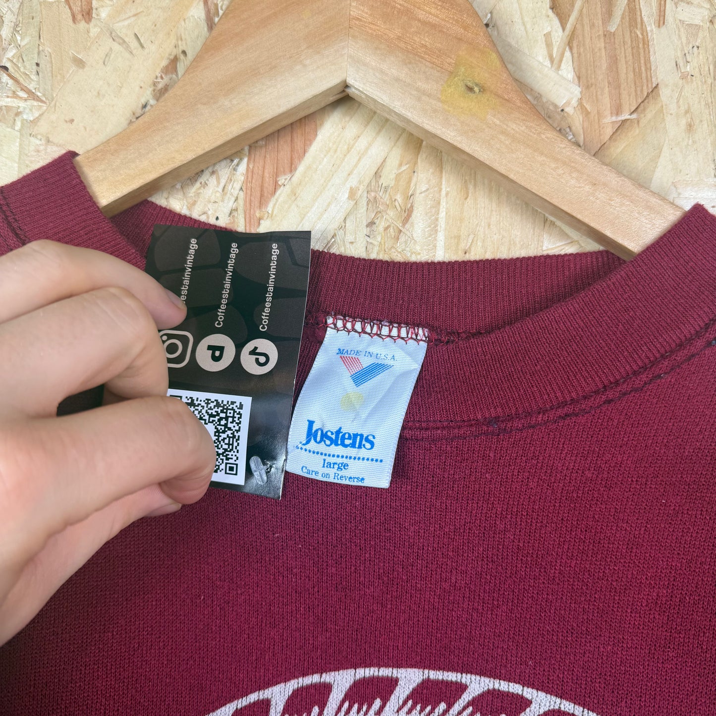 Vintage Bama Sweatshirt Burgundy Large 90s