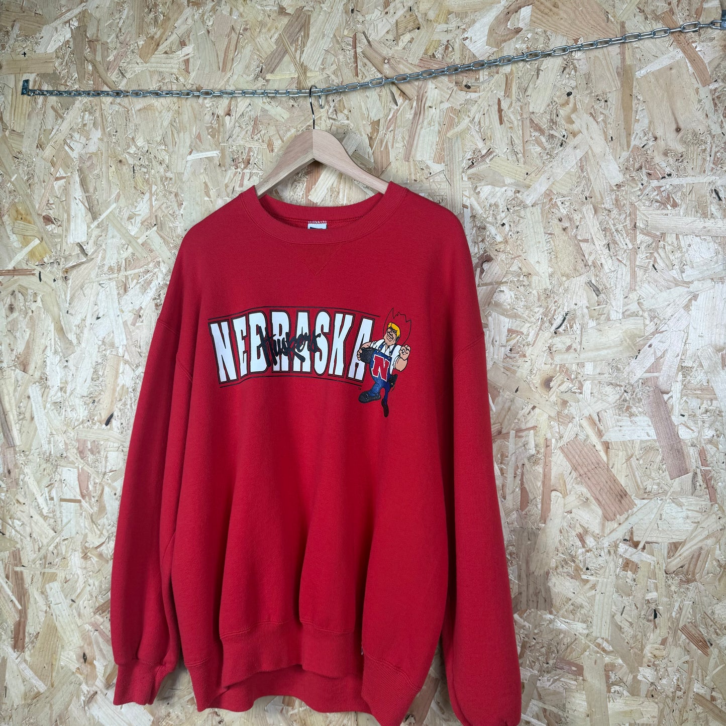 Nebraska huskers Logo Sweatshirt Red XL