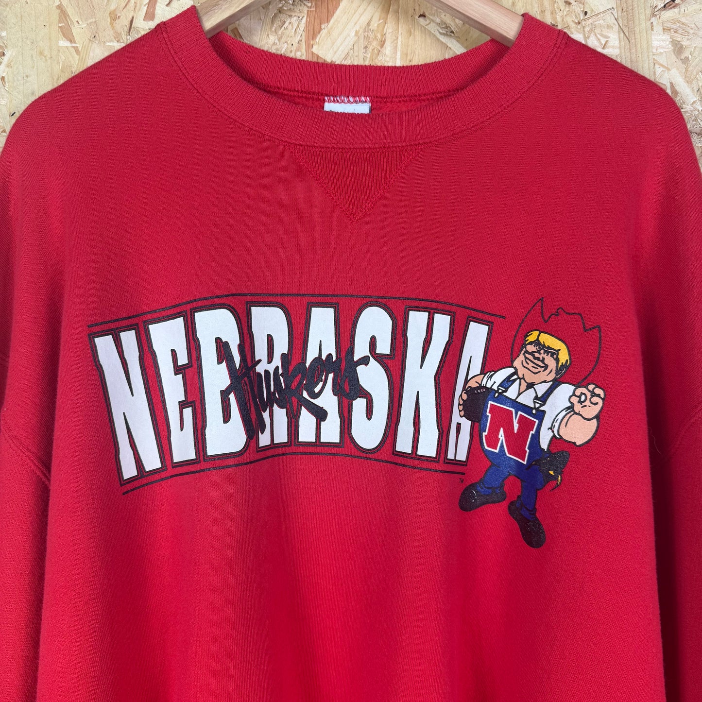 Nebraska huskers Logo Sweatshirt Red XL