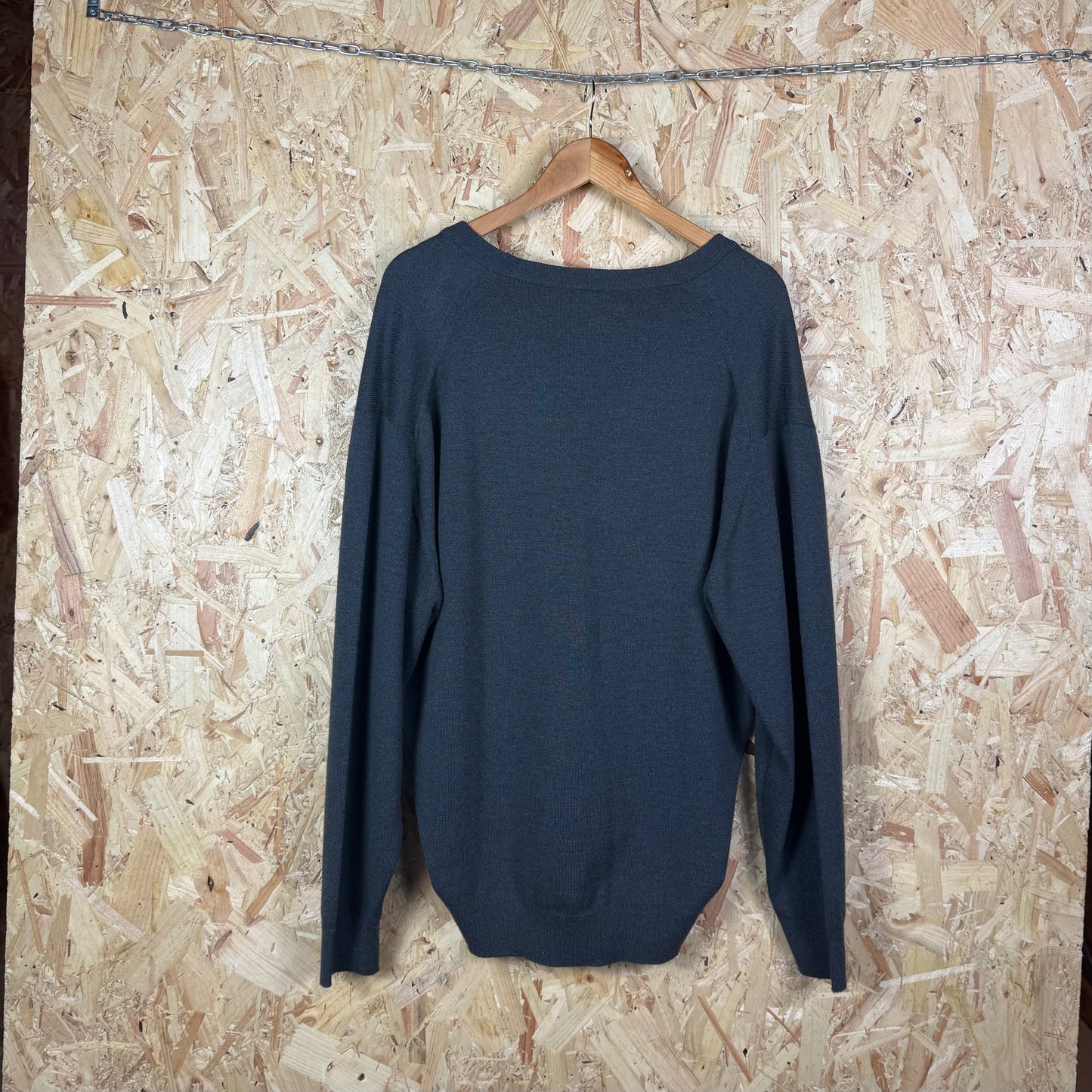 Lacoste Grey V neck jumper 90s XL