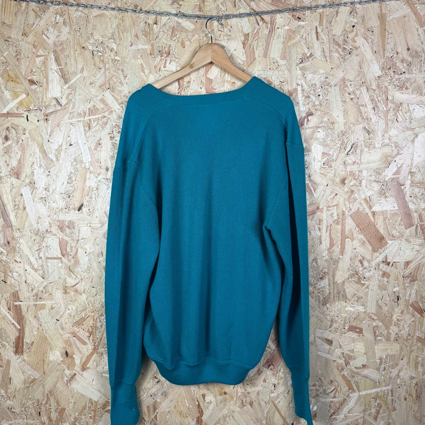 Vintage Lacoste Green V neck jumper 90s XL