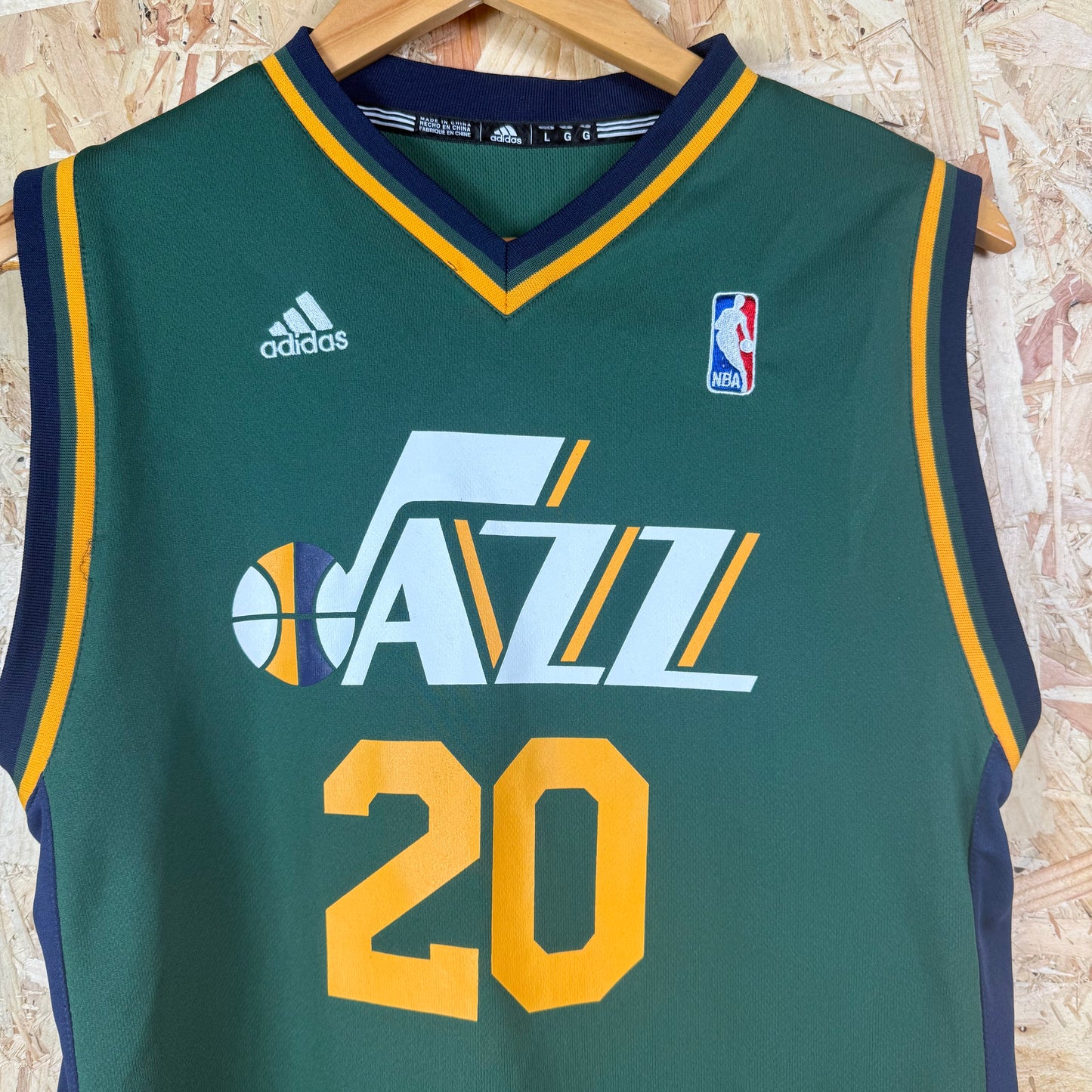 Utah Jazz Basketball jersey Green Adidas Small