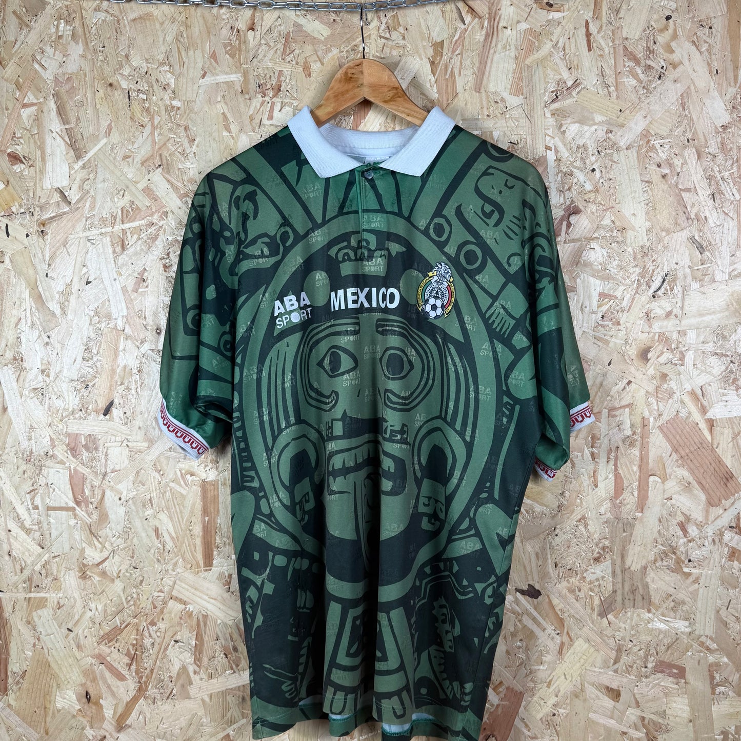 Mexico 1998 Pre world cup Home football shirt ABA sports XL Rare
