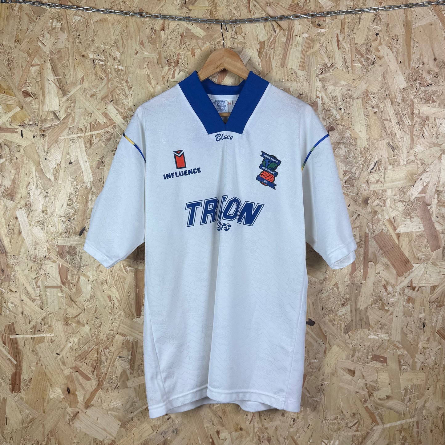 Birmingham city 1992/93 Away shirt White Influence Medium Vintage