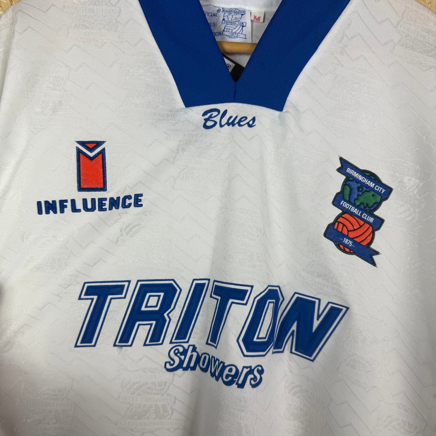 Birmingham city 1992/93 Away shirt White Influence Medium Vintage