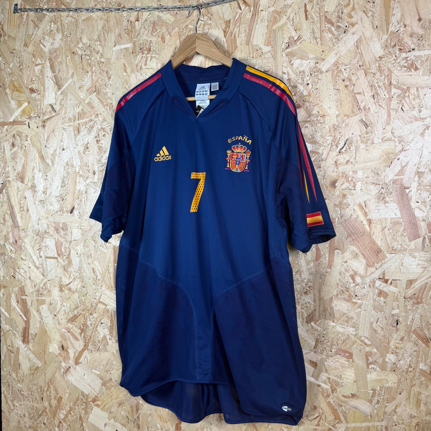 Spain 2004/05 Raul away football shirt Navy blue XL