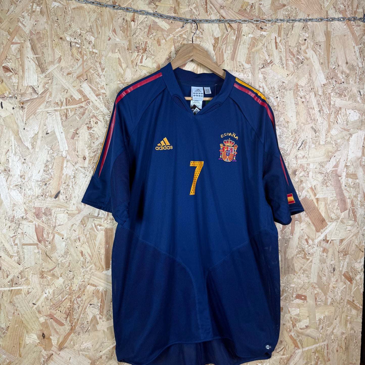 Spain 2004/05 Raul away football shirt Navy blue XL