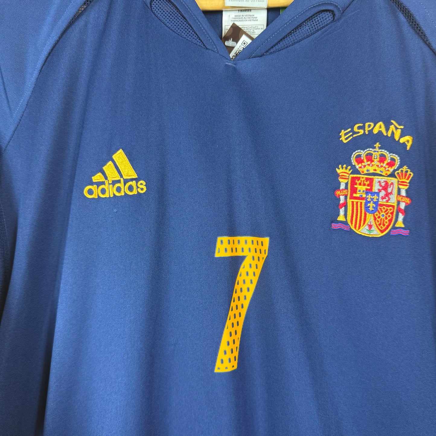 Spain 2004/05 Raul away football shirt Navy blue XL