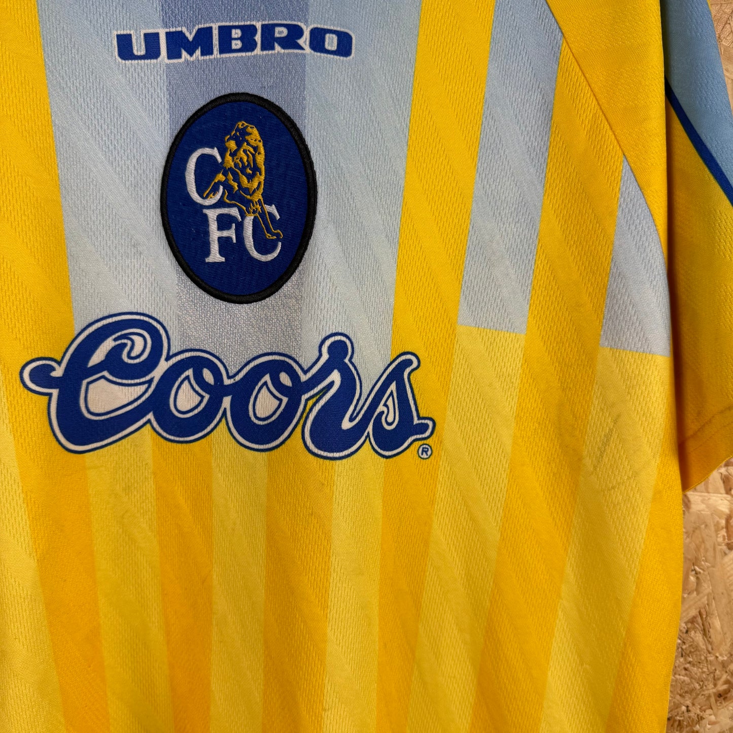 Chelsea 1996/97 Away shirt umbro yellow XL vintage