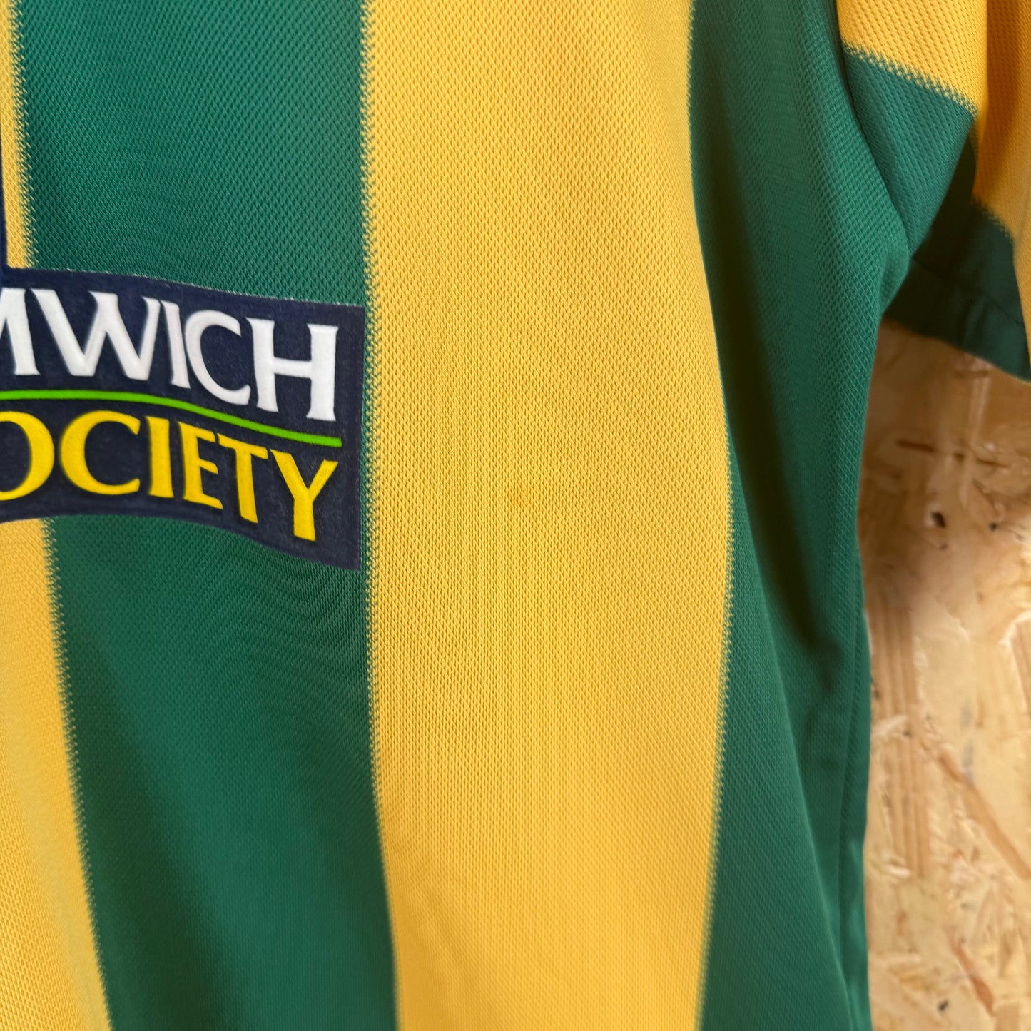 West Bromwich albion 2001/03 Away football shirt yellow green Medium